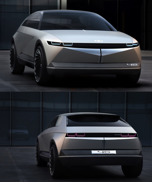 hyundai unveils retro-futuristic 45 EV concept with sharp angular lines
