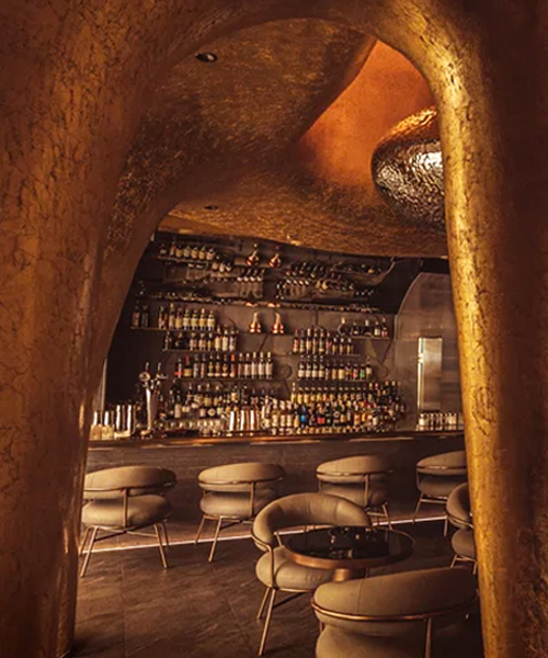 copper finishes adorn inns whiskey bar by wooton designers in chengdu, china