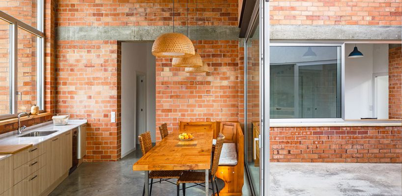  jesús perales builds casa almudena as an asymmetrical brick residence in spain