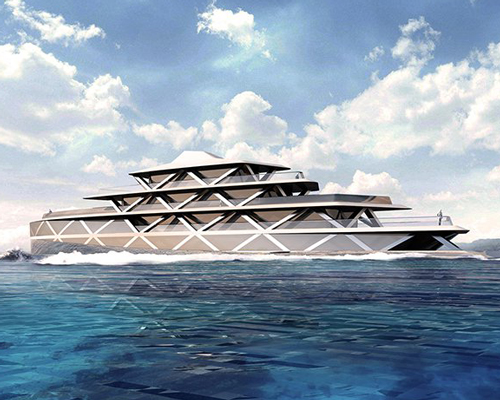 lujac desautel references the gherkin by norman foster to design 80 meter superyacht