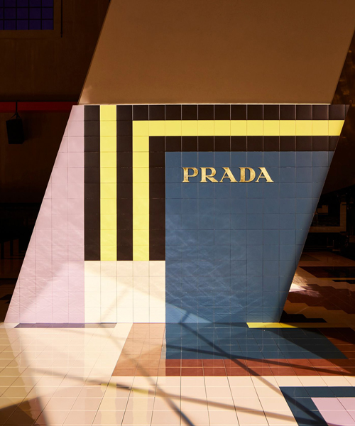 AMO creates geometric runway decked in ceramic tiles for prada's SS20 show