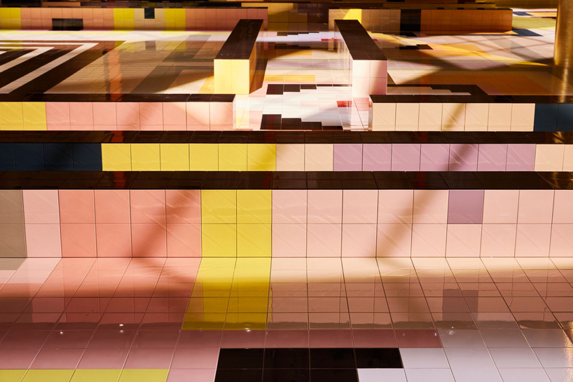 AMO creates geometric runway decked in ceramic tiles for prada's SS20 show