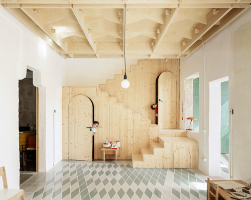 SMS arquitectos extends mallorca house with CNC-fabricated plywood system