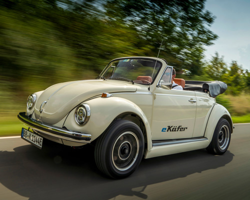 volkswagen electrifies its classic beetle, fusing historic charm with future-forward mobility