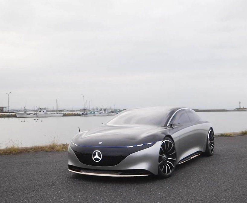 sleek, sustainable mercedes-benz vision EQS - a closer look at the concept car in tokyo