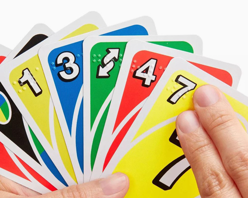 UNO introduces a braille deck allowing the visually impaired and sighted to play together