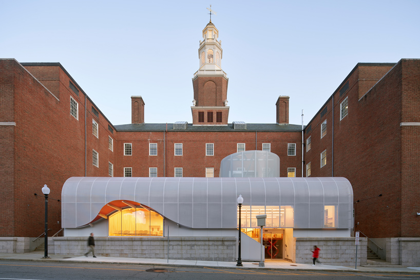 new face of RISD by WORKac expresses orange detailing and perforation