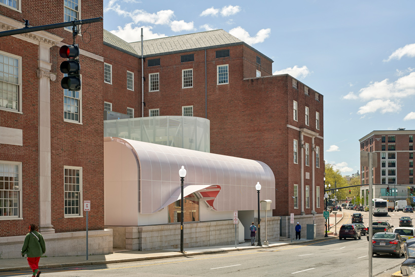 new face of RISD by WORKac expresses orange detailing and perforation