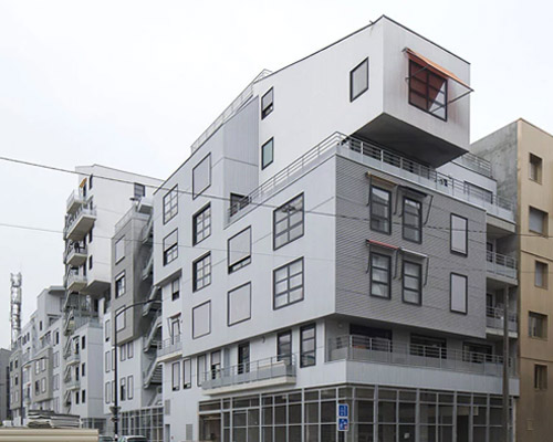 aldric beckmann uses corrugated metal to clad seaport alleon housing in bordeaux