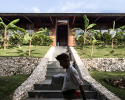 alexis dornier expresses tropical timber structure at uluwatu surf villas resort