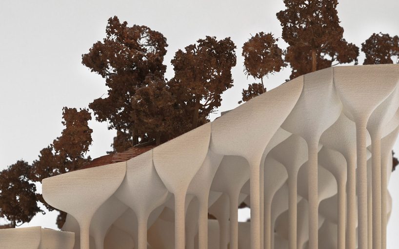 heatherwick studio-designed pier 55 park takes shape in new york's hudson river