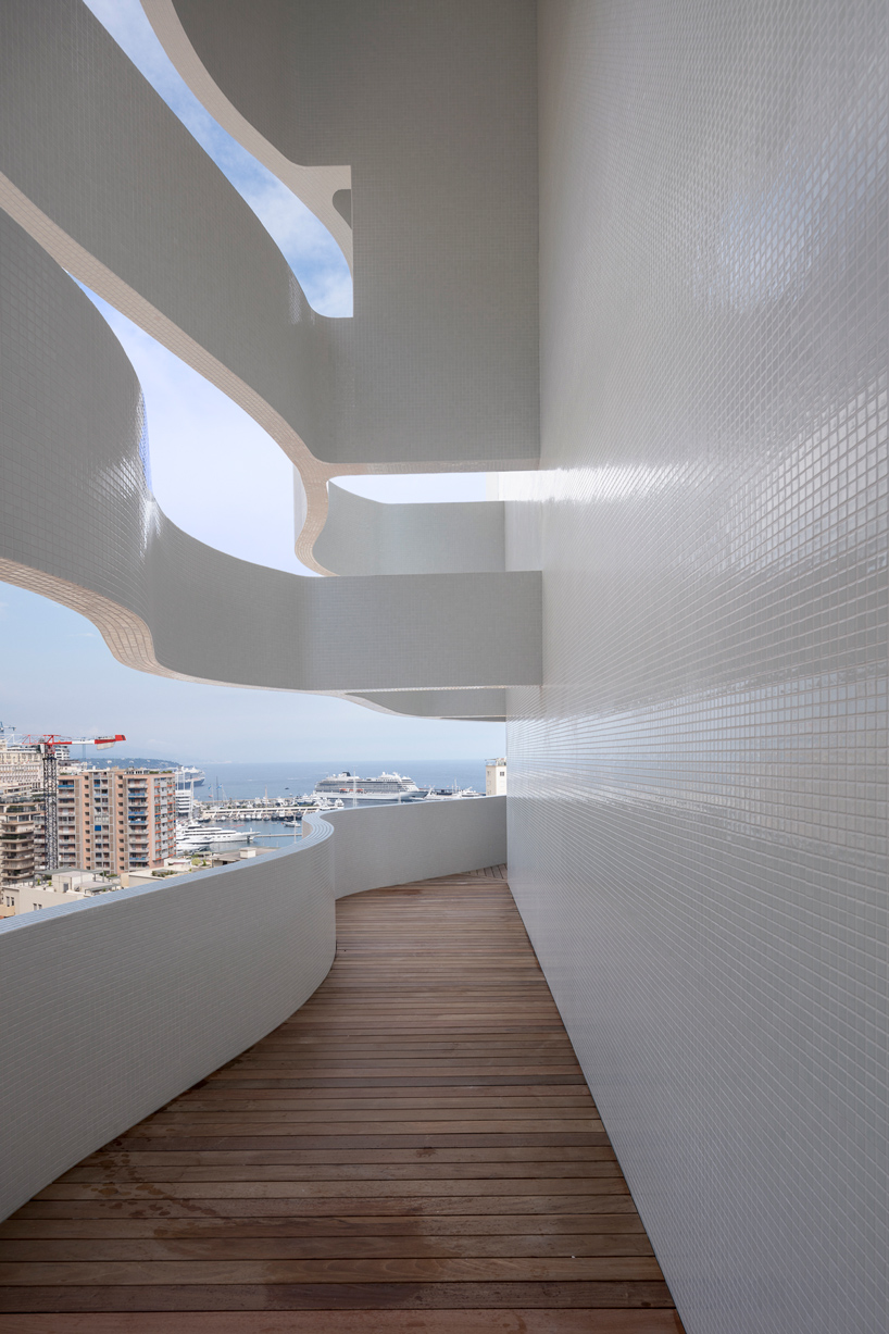 jean-pierre lott's 'le stella' tower expresses fluid, ribbon-like facade in monaco