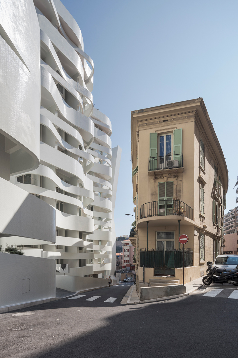 jean-pierre lott's 'le stella' tower expresses fluid, ribbon-like facade in monaco