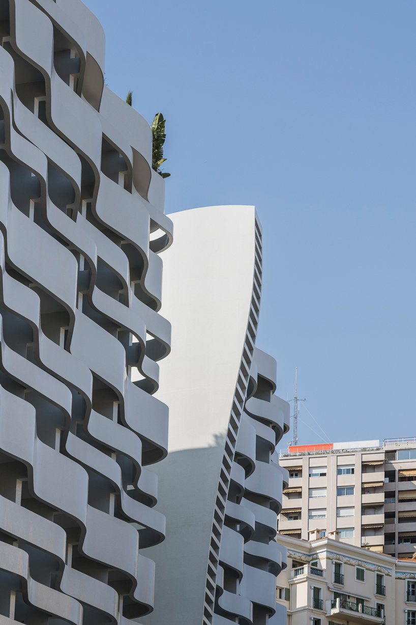 jean-pierre lott's 'le stella' tower expresses fluid, ribbon-like facade in monaco