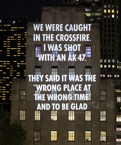 jenny holzer confronts the reality of gun violence with rockefeller center light projections