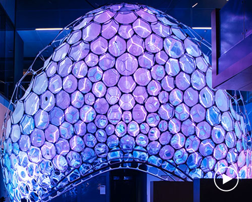 ada by jenny sabin is an installation that translates people's expressions into light and color