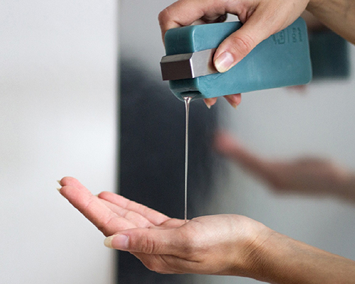 SOAPBOTTLE by jonna breitenhuber is a liquid hygiene product packaging made from soap