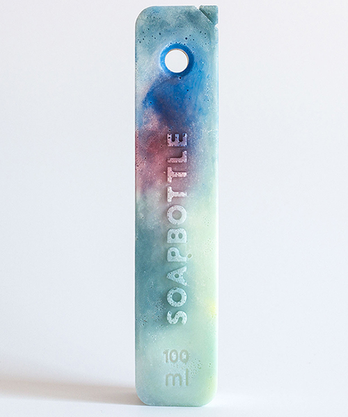 SOAPBOTTLE by jonna breitenhuber is a liquid hygiene product packaging made from soap