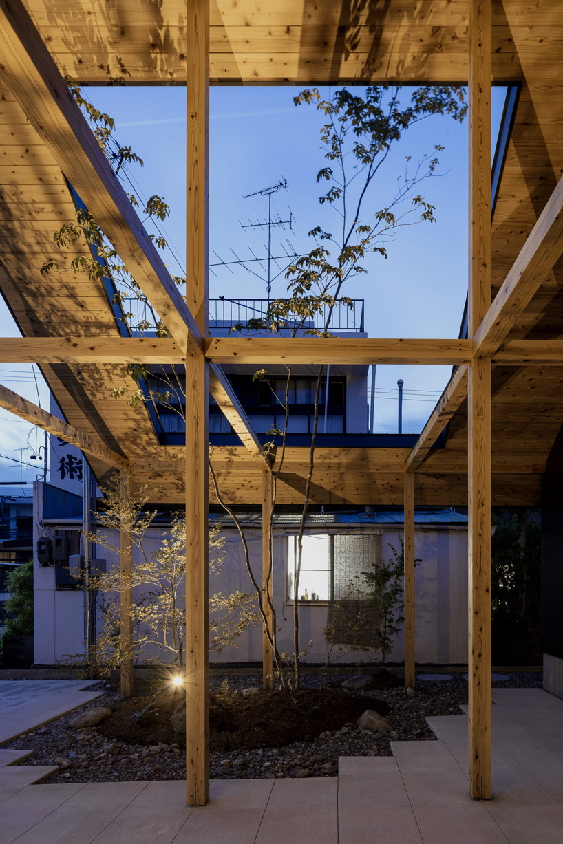 SN design architects builds house in kakegawa, japan, with a wooden frame and gable roof