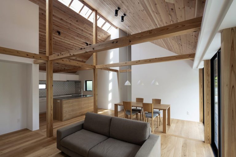 SN design architects builds house in kakegawa, japan, with a wood frame