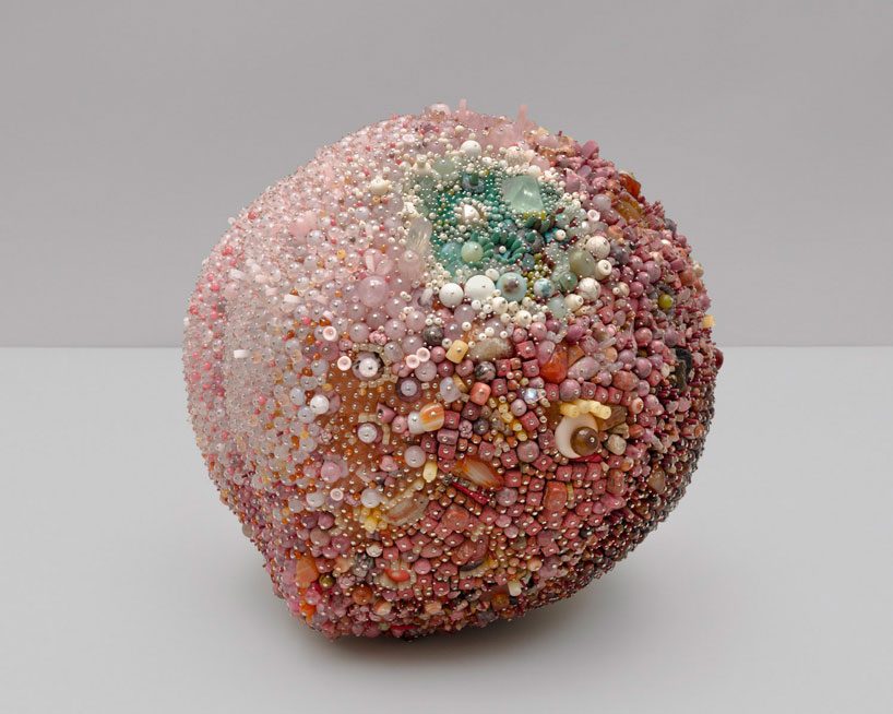 kathleen ryan creates moldy fruit sculptures from semi precious gemstones designboom
