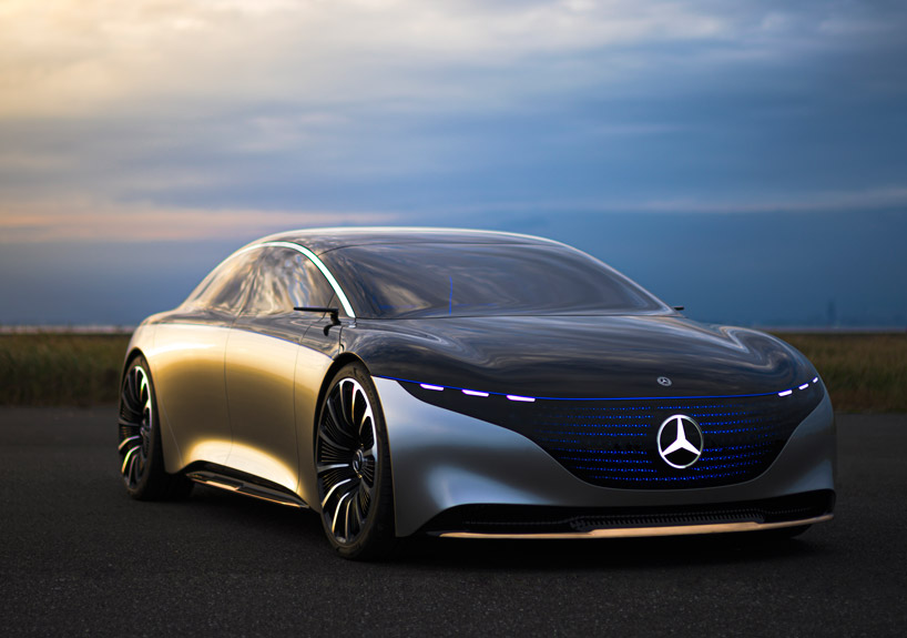 sleek, sustainable mercedes-benz vision EQS photo-shoot in tokyo, japan