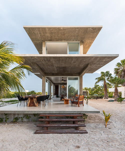 laboratorio de arquitectura builds the 'gemela' house along the yucatán coast in mexico