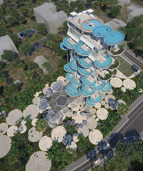 hamonic + masson envisions limassol tower with 'independent island' swimming pools