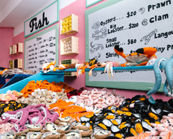every single item in lucy sparrow's new york deli at the rockefeller center is made of felt
