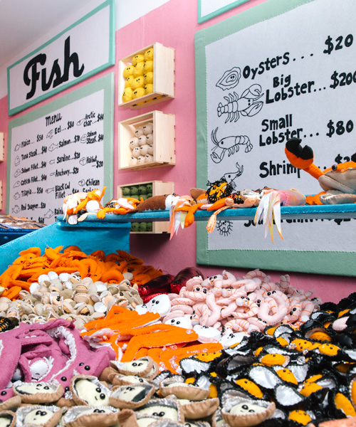 every single item in lucy sparrow's new york deli at the rockefeller center is made of felt
