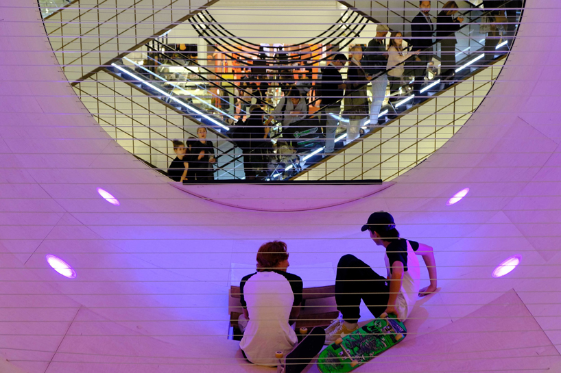 MANA and scott oster installed a mirrored skate ramp in the le bon