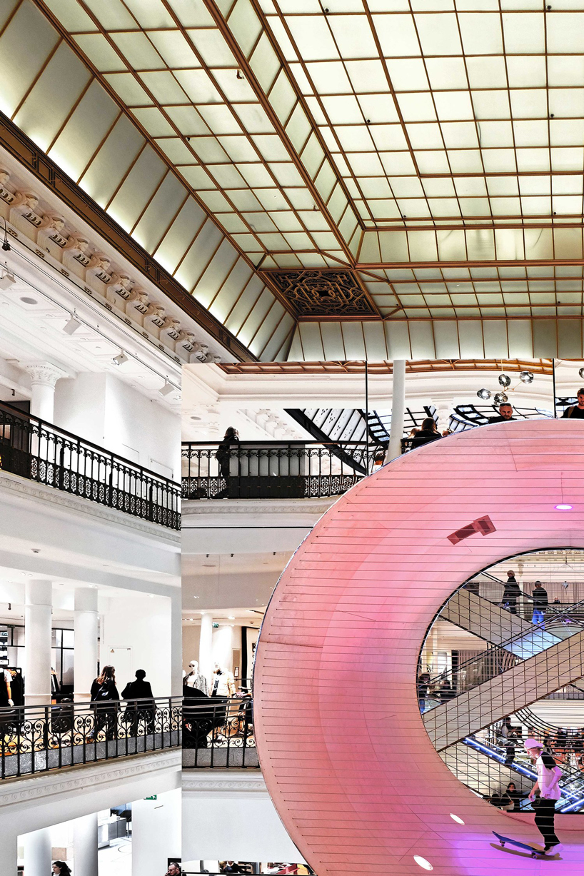 MANA and scott oster installed a mirrored skate ramp in the le bon