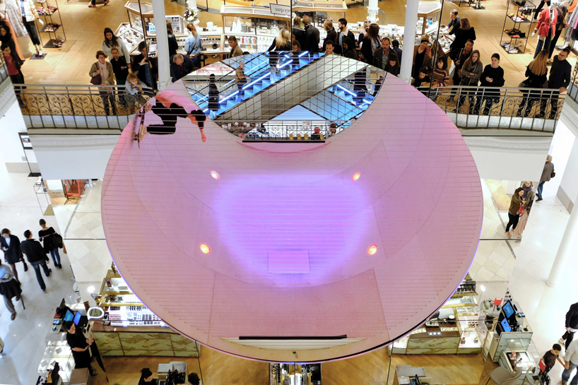 MANA and scott oster installed a mirrored skate ramp in the le bon