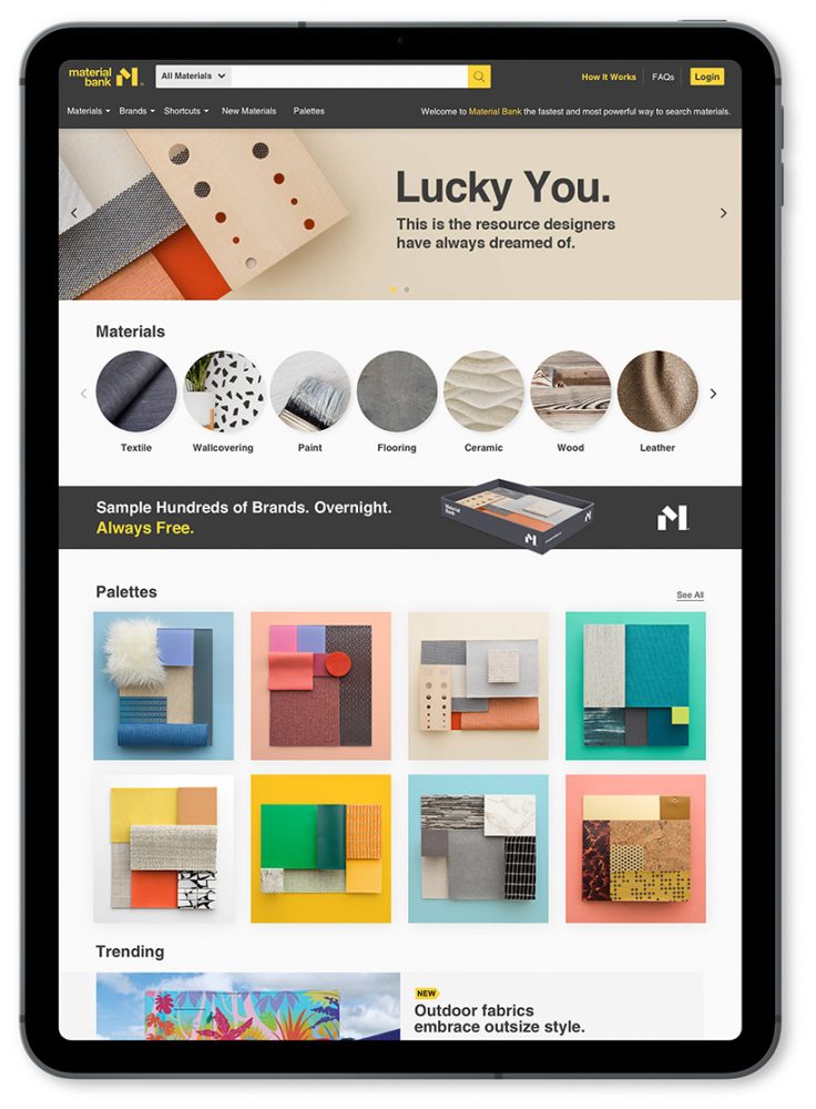material bank a fast, easy, and sustainable way to sample materials