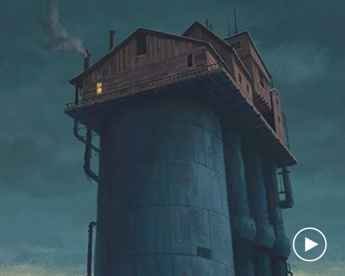 nomads of climate change by nick stath depicts a bleak future of rising sea levels