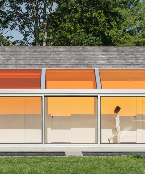 cocoon cottage in the hamptons filters sun through colored skylights
