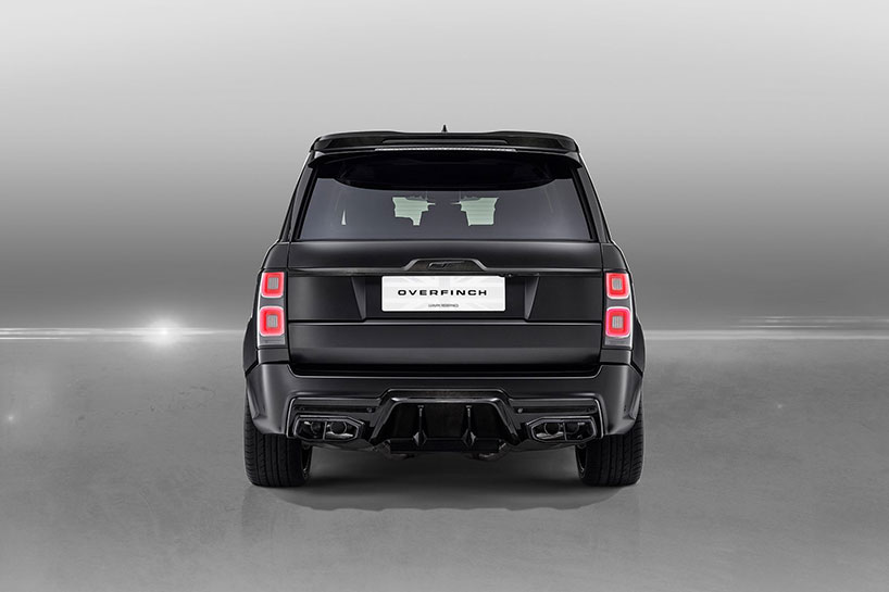 overfinch velocity range rover coated in crushed carbon fiber pieces