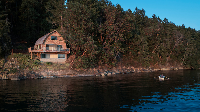 patrick powers revitalizes acorn cabin overlooking pacific northwest islands