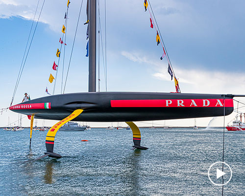 prada debuts new luna rossa AC75 boat monohull with 2 carbon-fiber arms