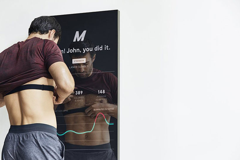 smart fitness mirror streams personal training sessions to your