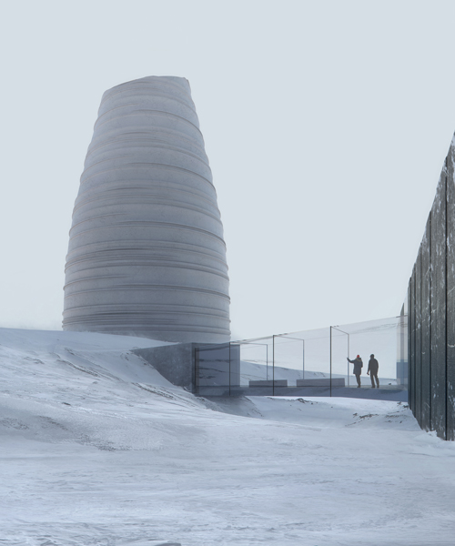 the arc by snøhetta is a visitor center for arctic preservation in svalbard