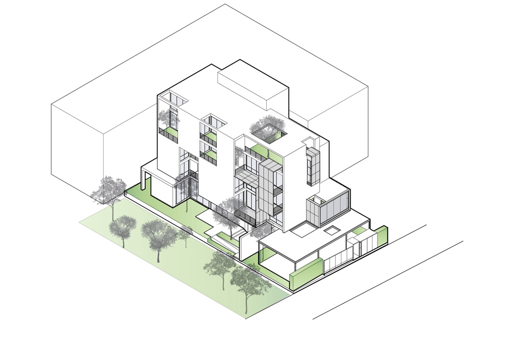 Stu/D/O wraps baan 33 apartment in expanded aluminum + solid walls in bangkok