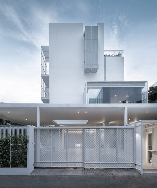 Stu/D/O wraps baan 33 apartment in expanded aluminum + solid walls in bangkok