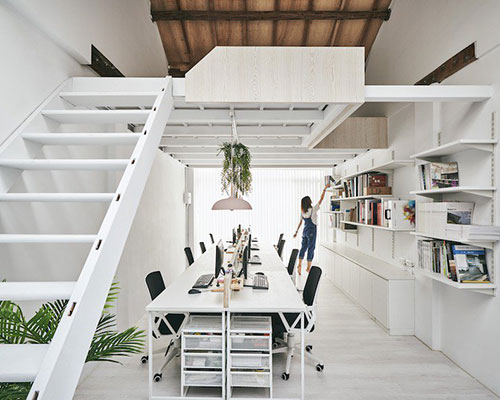 thinking design studio's new office space in taichung is a passage through time