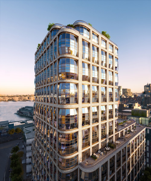 heatherwick studio's 'lantern house' will comprise 181 luxury new york residences