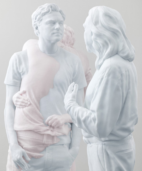urs fischer casts candle sculpture of leonardo dicaprio with his parents in wax