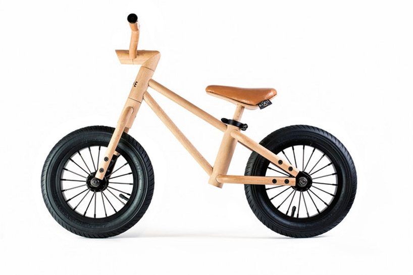 small wooden balance bike