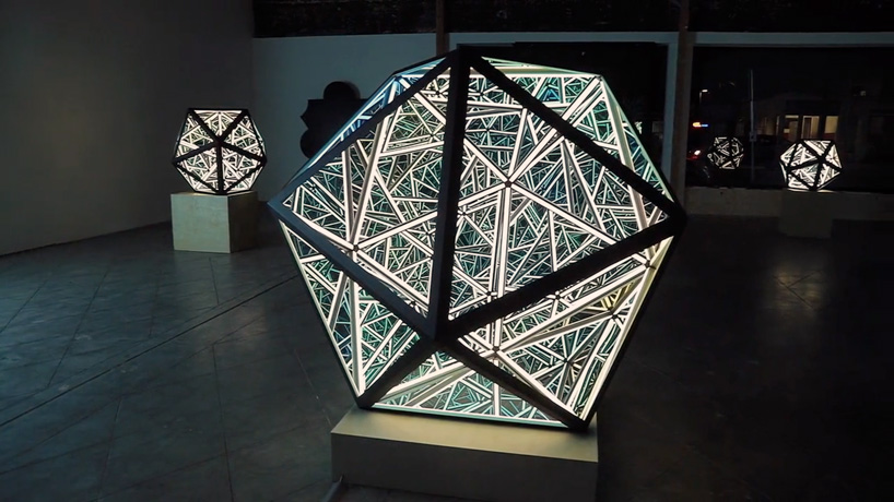 LED 'portals' by anthony james immerse viewers in a light matrix