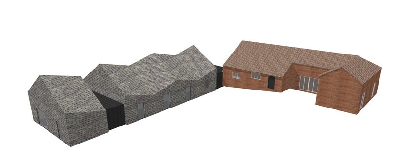 blee halligan architects extends five acre brick barn with shingle-clad B&B in the UK