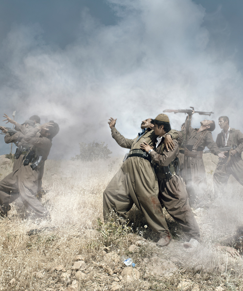BMW's l’autre rive exhibition by emeric lhuisset reflects on war + refugees at paris photo